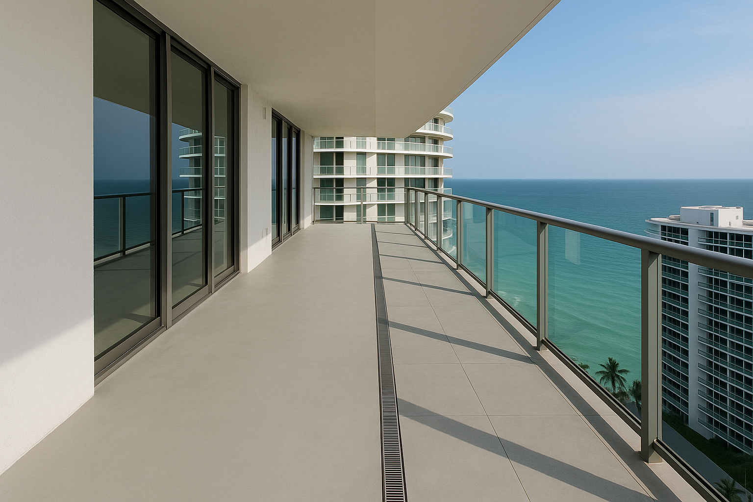 Microcement vs Porcelain for Miami Balconies